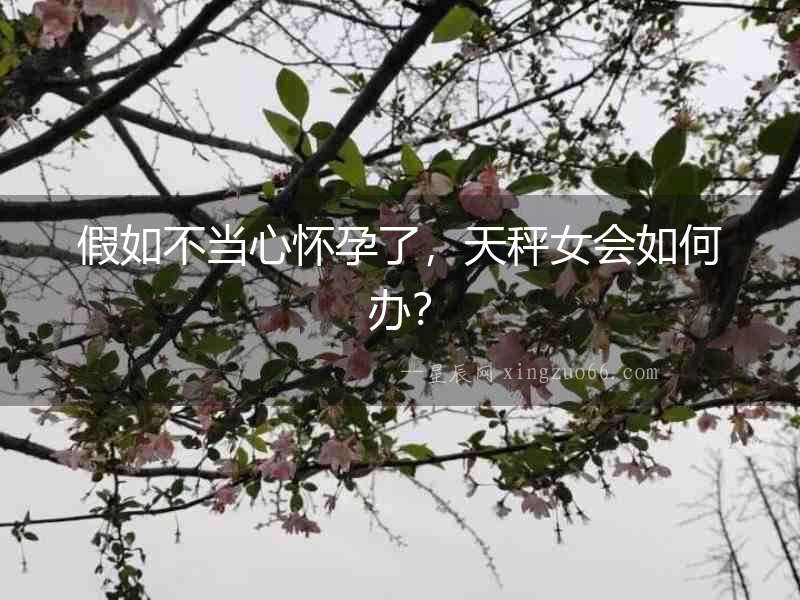 假如不當心懷孕了，天秤女會如何辦？