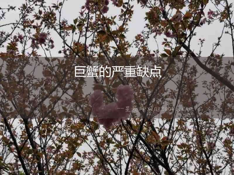 巨蟹的嚴重缺點