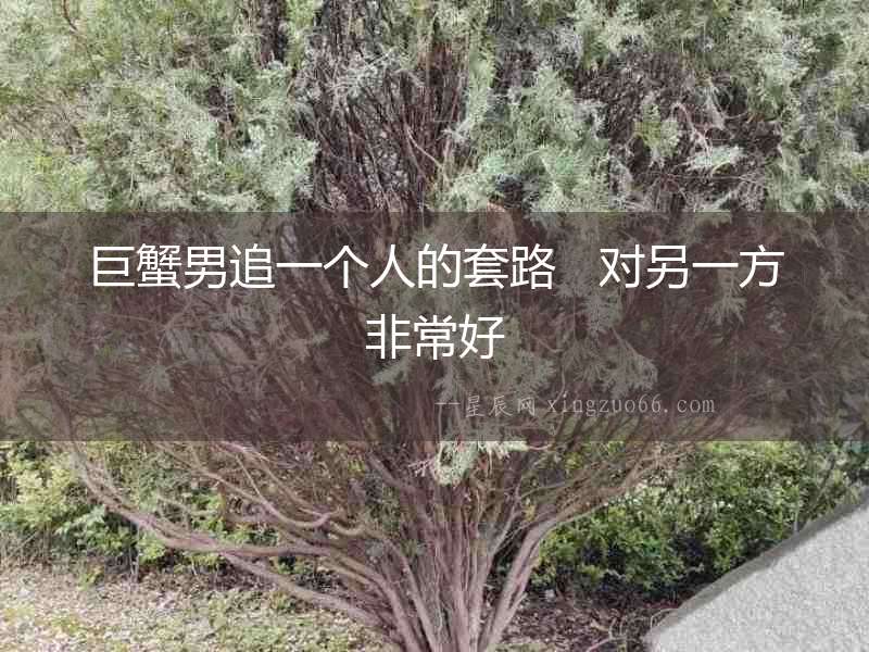 巨蟹男追一個人的套路   對另一方非常好