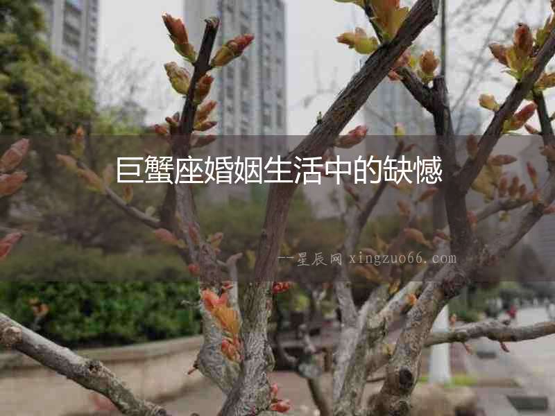 巨蟹座婚姻生活中的缺憾