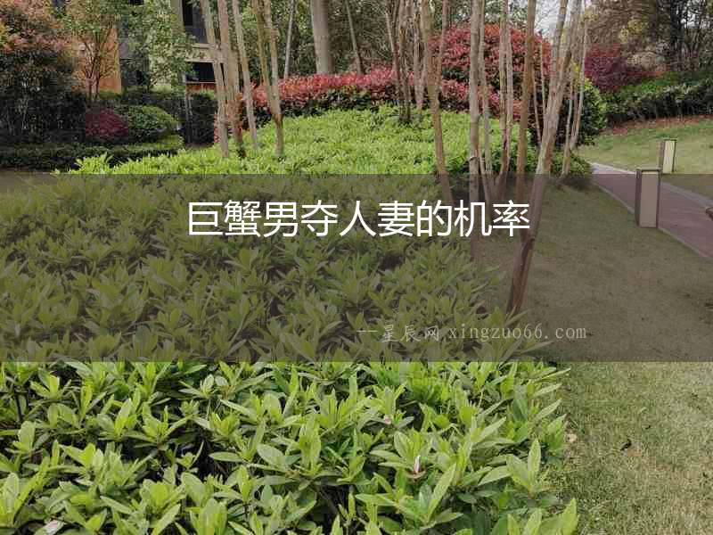 巨蟹男奪人妻的機率