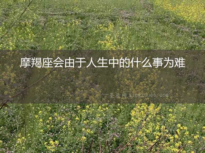 摩羯座會由于人生中的什么事為難