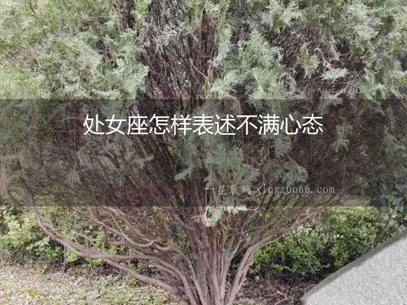 處女座怎樣表述不滿心態(tài)