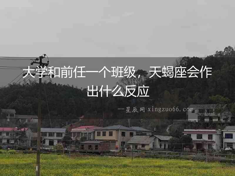 大學和前任一個班級，天蝎座會作出什么反應