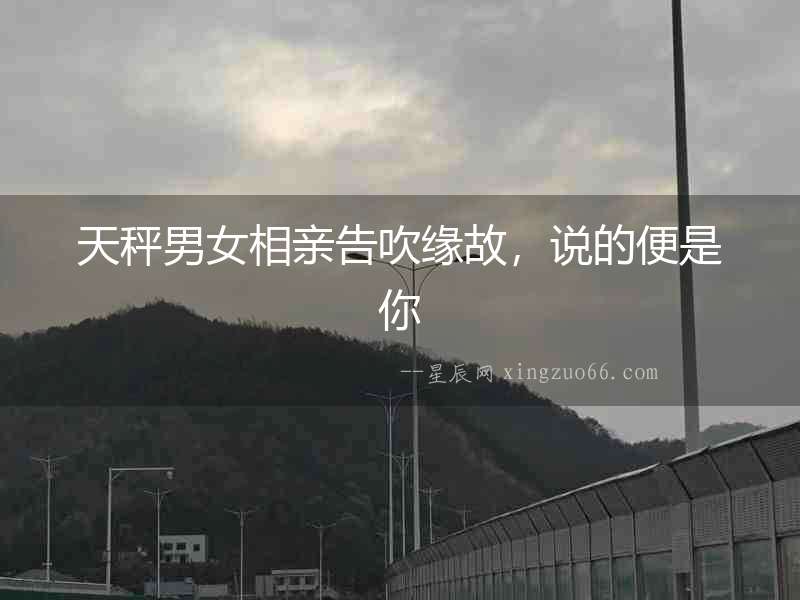 天秤男女相親告吹緣故，說的便是你
