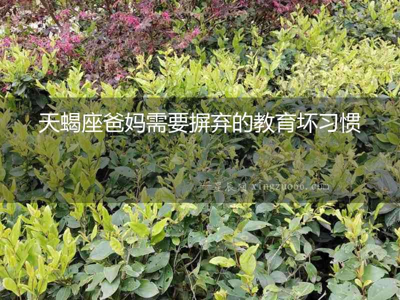 天蝎座爸媽需要摒棄的教育壞習(xí)慣