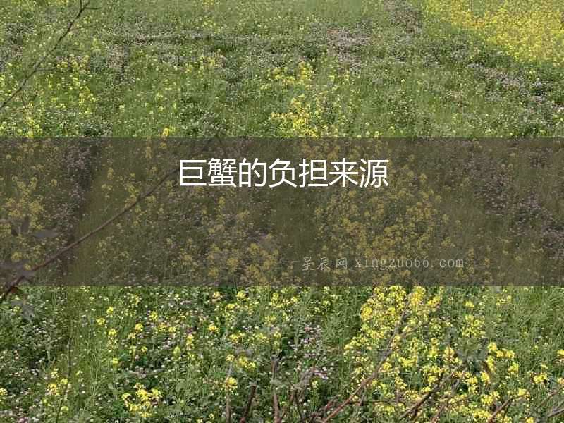 巨蟹的負擔來源