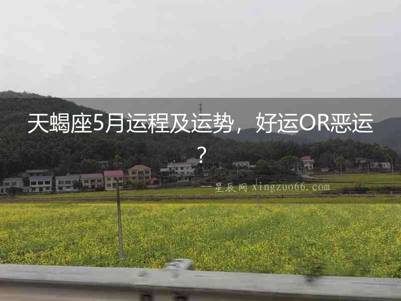 天蝎座5月運程及運勢，好運OR惡運？