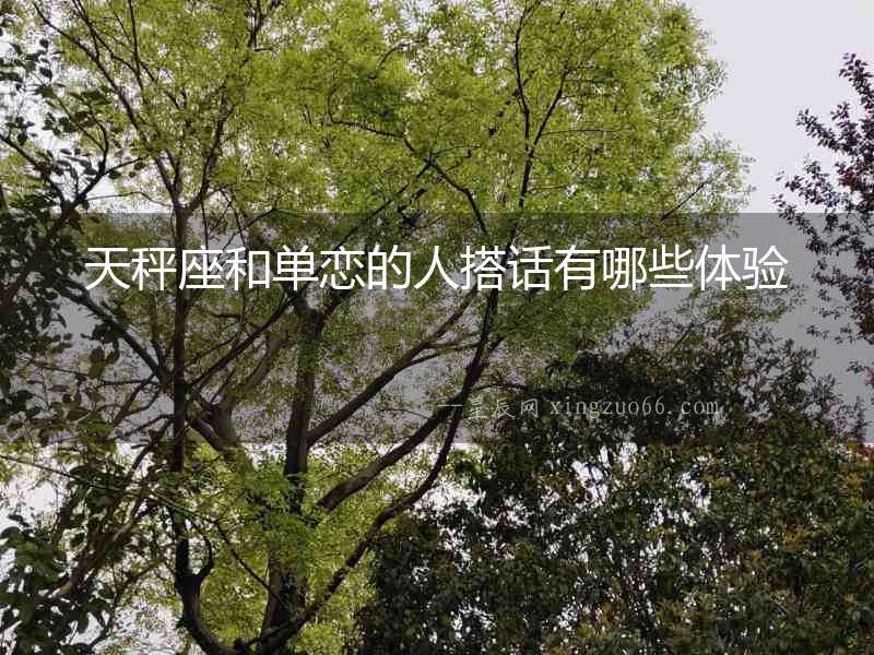 天秤座和單戀的人搭話(huà)有哪些體驗(yàn)