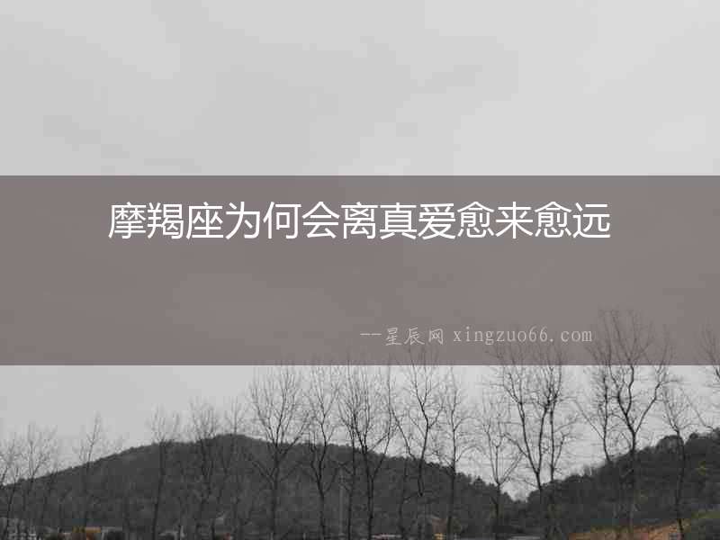 摩羯座為何會(huì)離真愛(ài)愈來(lái)愈遠(yuǎn)