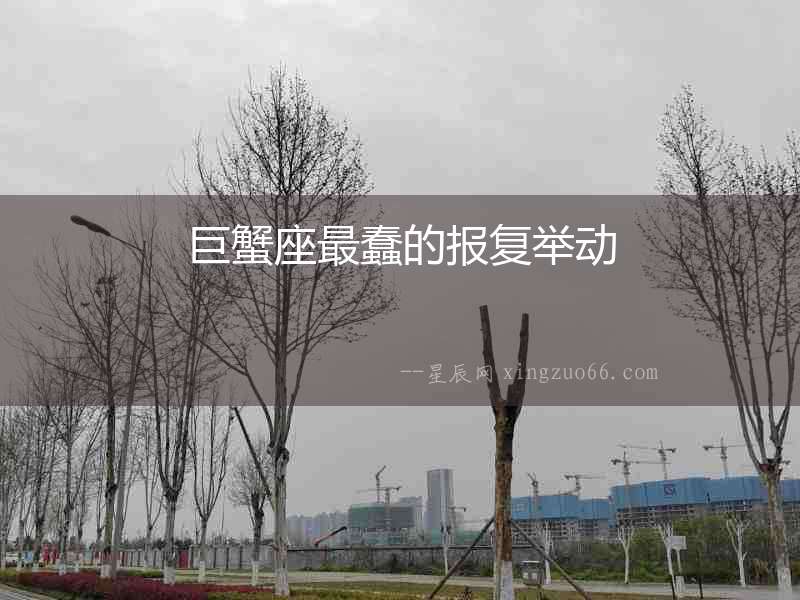 巨蟹座最蠢的報復舉動