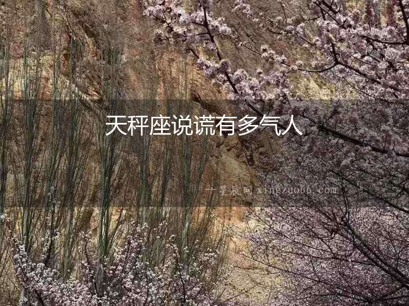 天秤座說(shuō)謊有多氣人
