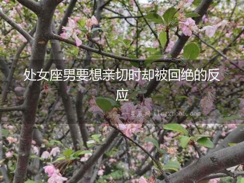 處女座男要想親切時(shí)卻被回絕的反應(yīng)