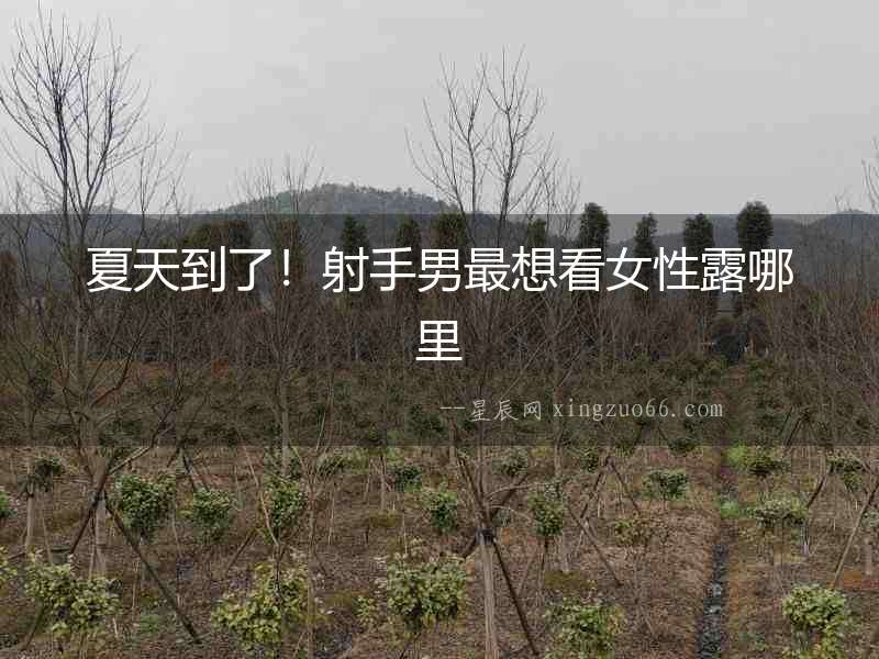 夏天到了！射手男最想看女性露哪里