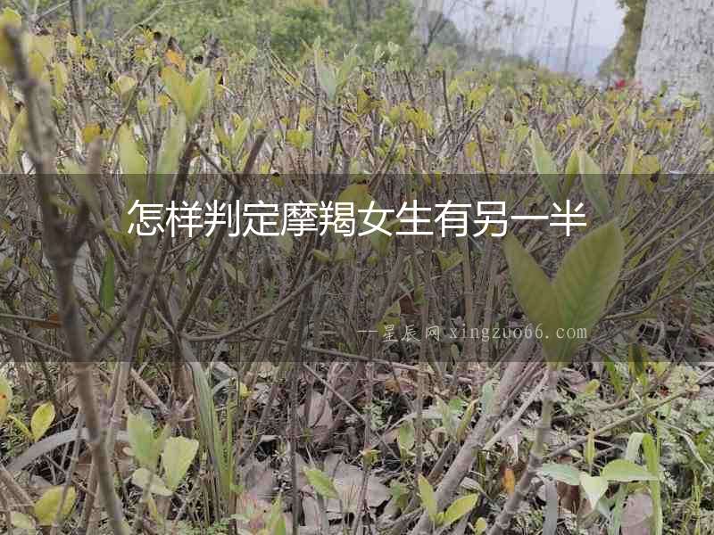 怎樣判定摩羯女生有另一半