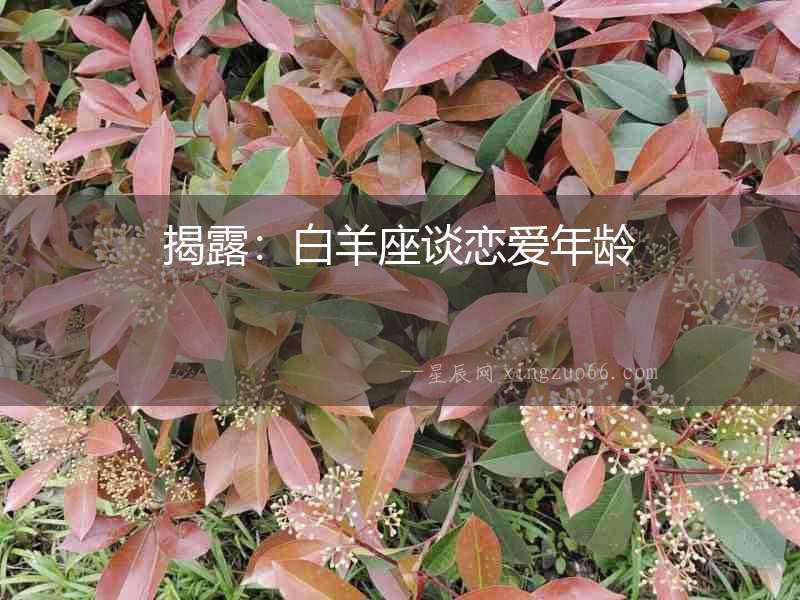 揭露：白羊座談戀愛(ài)年齡