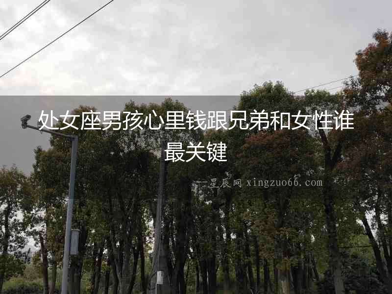 處女座男孩心里錢跟兄弟和女性誰(shuí)最關(guān)鍵