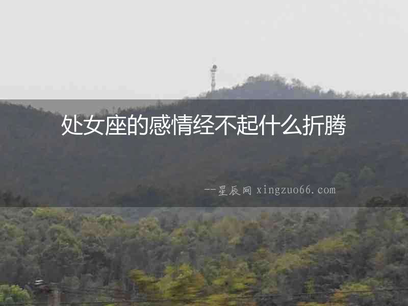 處女座的感情經(jīng)不起什么折騰
