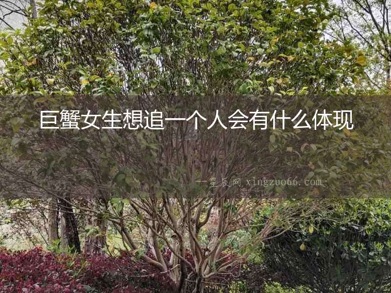 巨蟹女生想追一個人會有什么體現(xiàn)