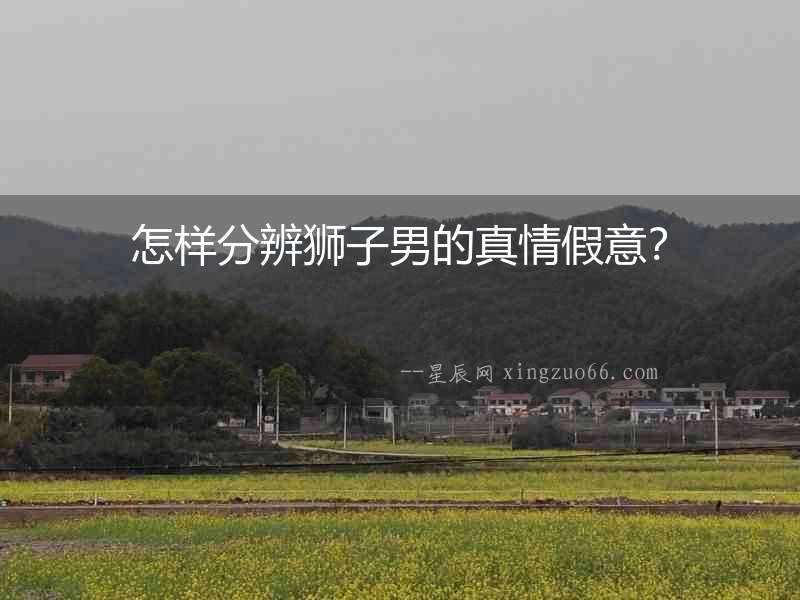 怎樣分辨獅子男的真情假意？