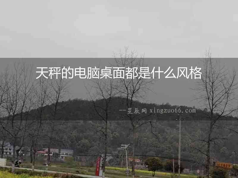 天秤的電腦桌面都是什么風(fēng)格