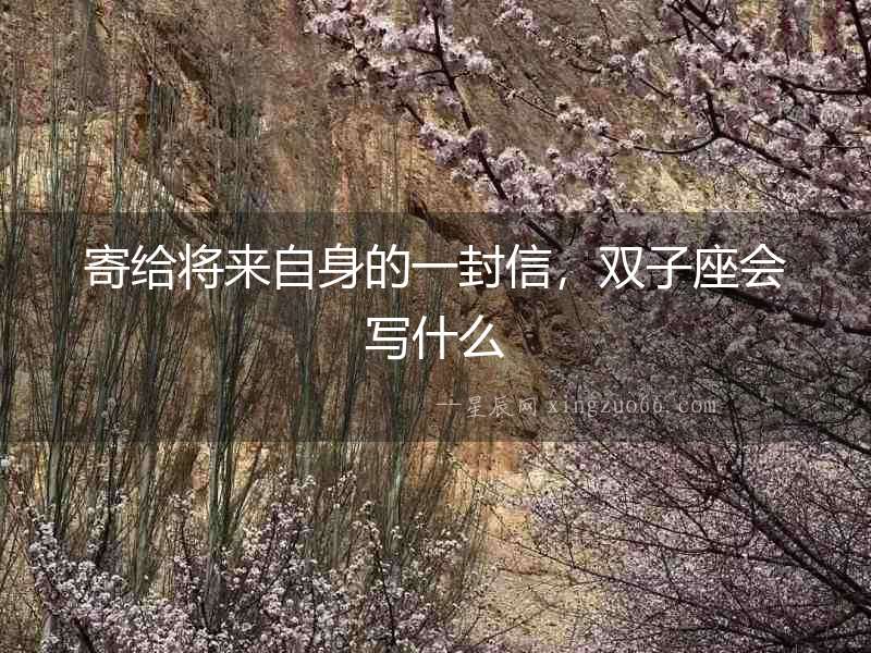 寄給將來(lái)自身的一封信，雙子座會(huì)寫(xiě)什么
