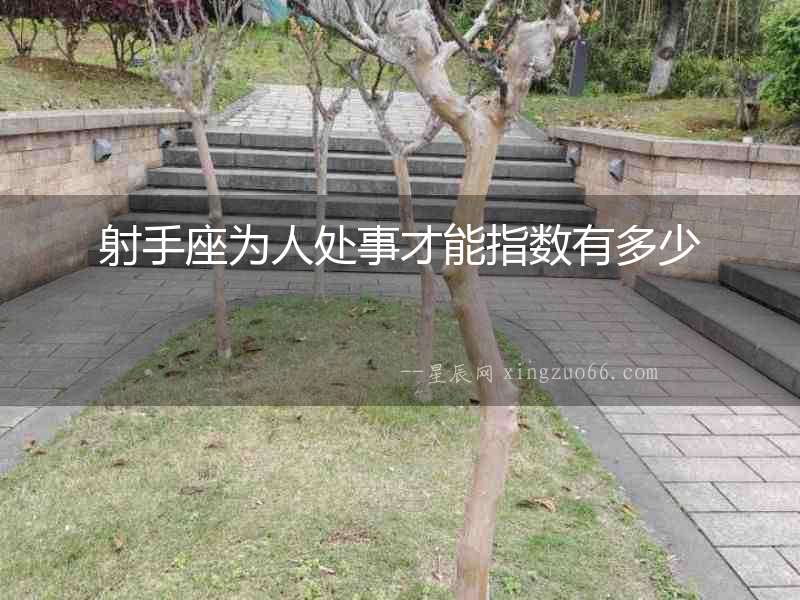 射手座為人處事才能指數有多少