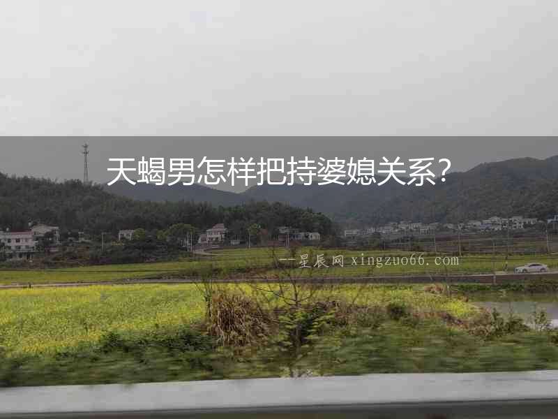 天蝎男怎樣把持婆媳關系？