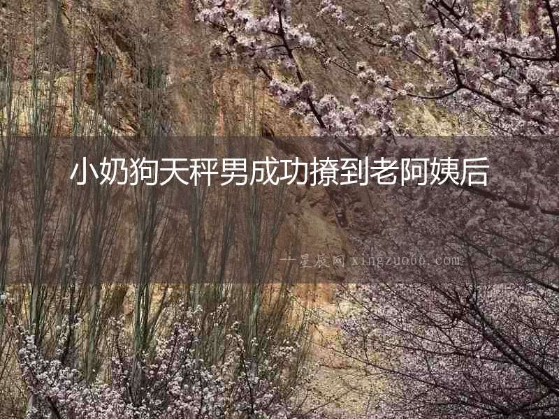 小奶狗天秤男成功撩到老阿姨后