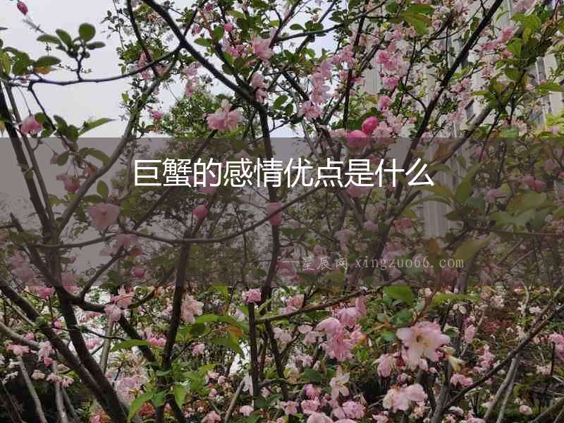 巨蟹的感情優點是什么