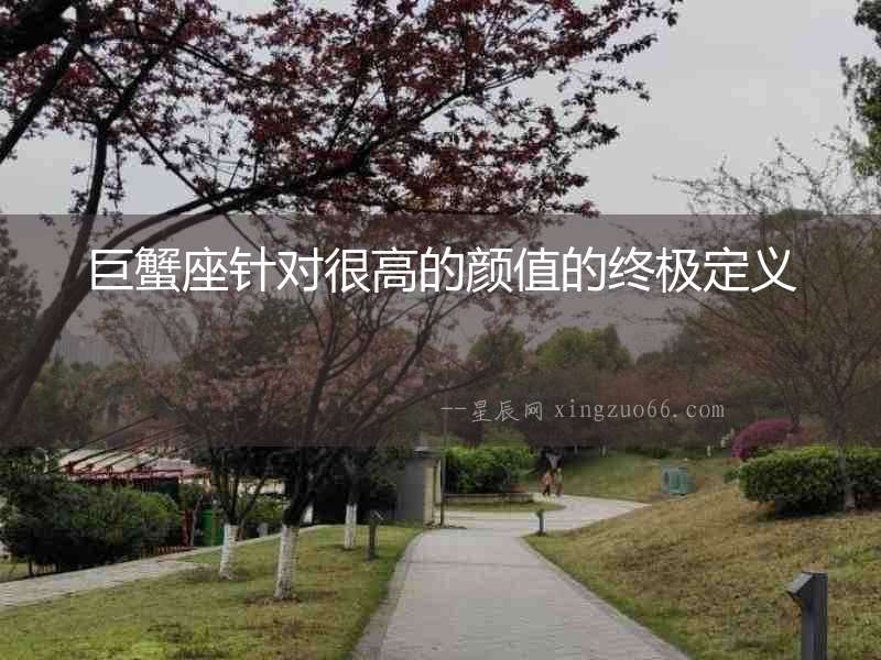 巨蟹座針對很高的顏值的終極定義