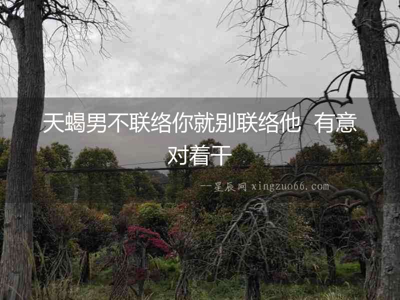 天蝎男不聯(lián)絡(luò)你就別聯(lián)絡(luò)他  有意對(duì)著干