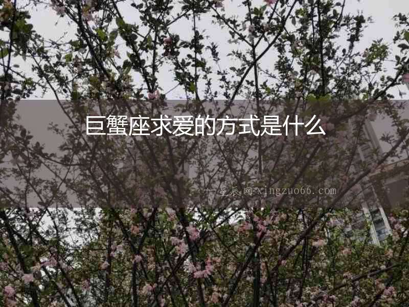 巨蟹座求愛的方式是什么