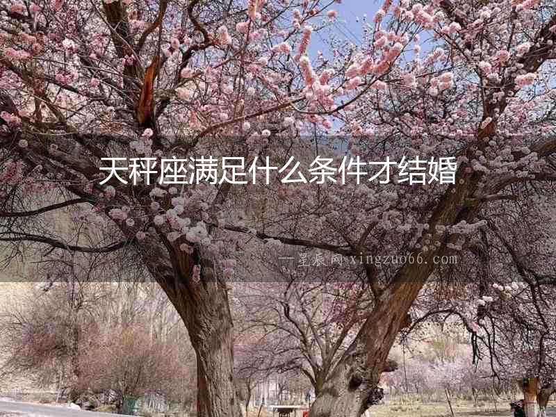 天秤座滿足什么條件才結婚