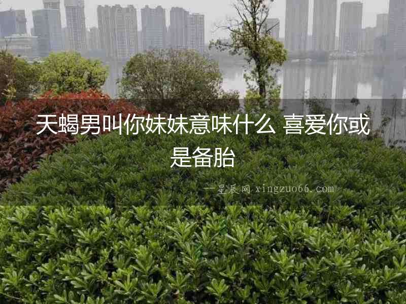 天蝎男叫你妹妹意味什么 喜愛你或是備胎