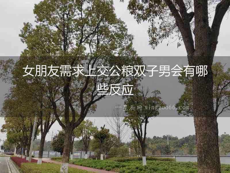 女朋友需求上交公糧雙子男會(huì)有哪些反應(yīng)