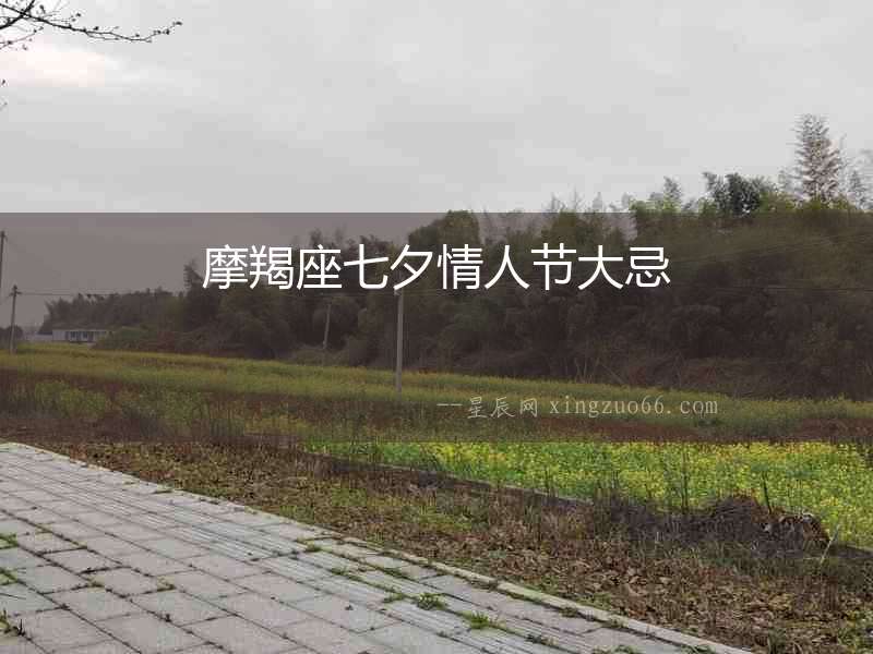 摩羯座七夕情人節(jié)大忌