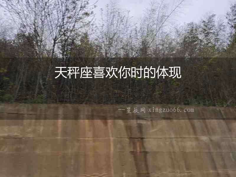 天秤座喜歡你時的體現