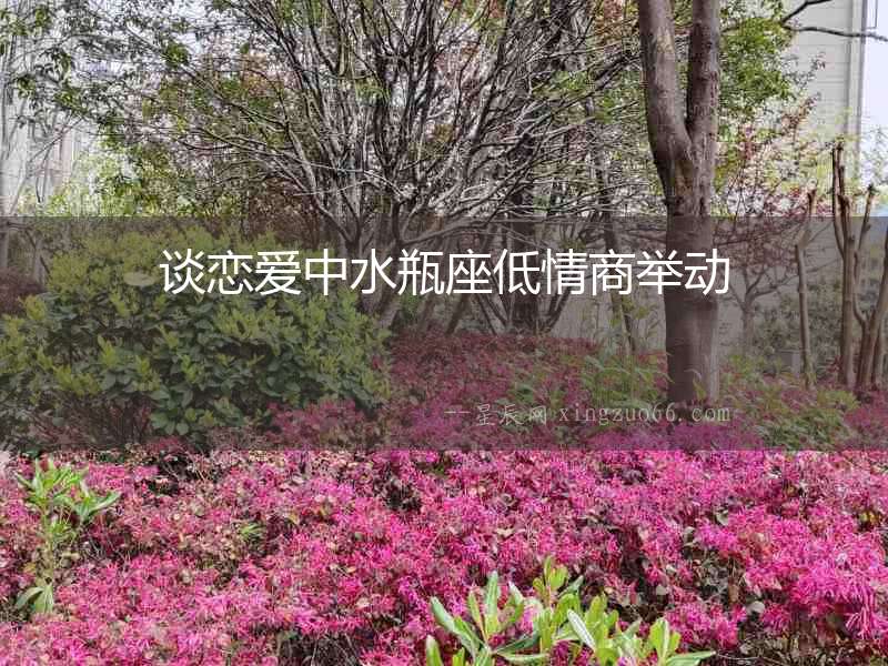 談戀愛中水瓶座低情商舉動