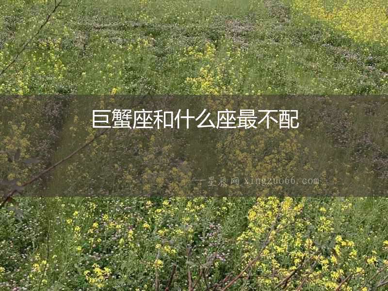 巨蟹座和什么座最不配