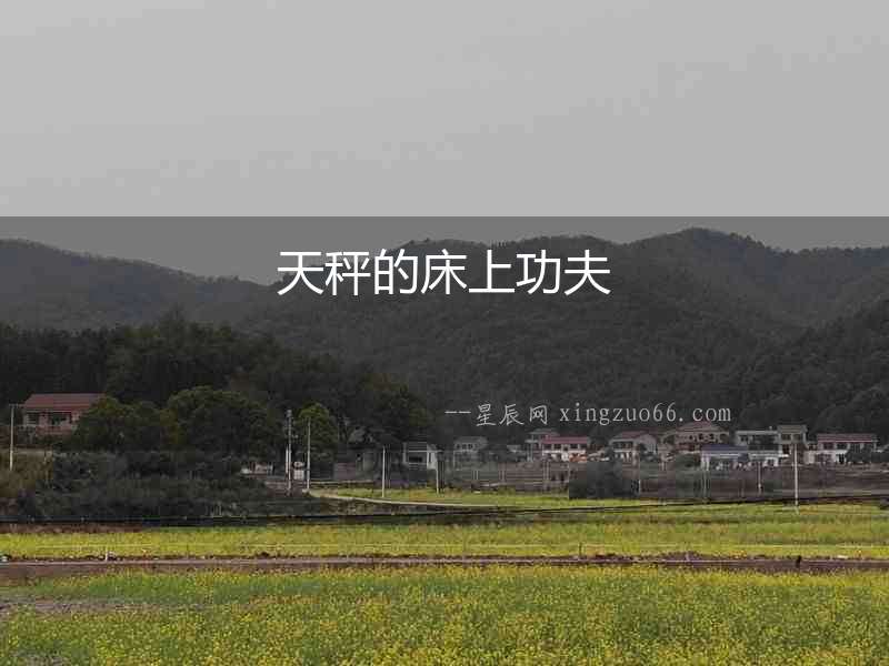 天秤的床上功夫