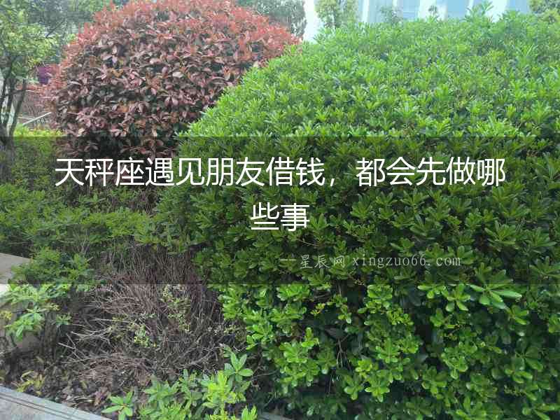 天秤座遇見朋友借錢，都會先做哪些事