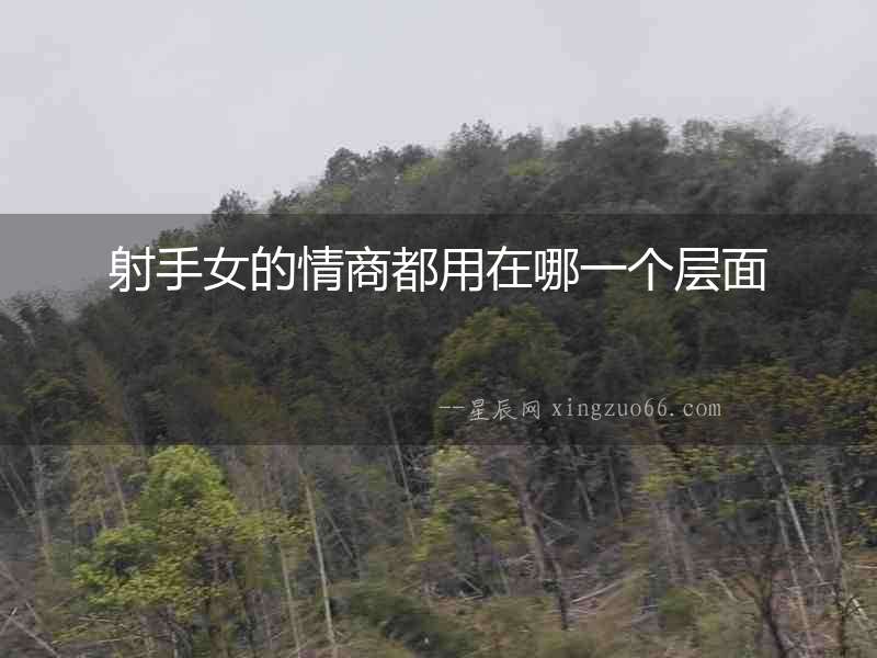 射手女的情商都用在哪一個層面
