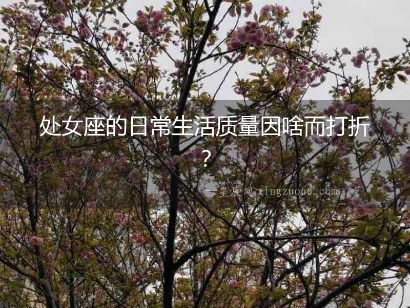 處女座的日常生活質量因啥而打折？