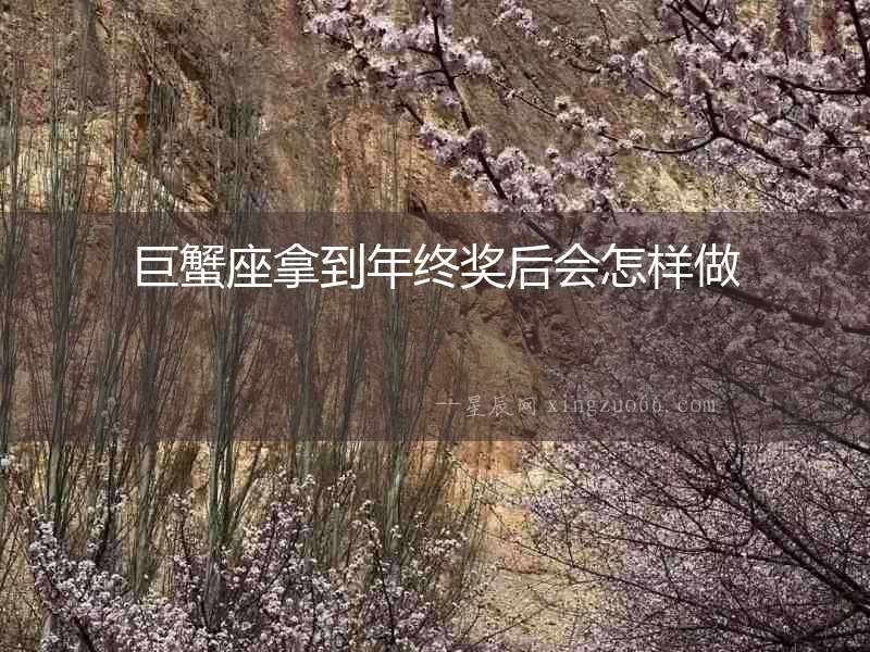 巨蟹座拿到年終獎后會怎樣做