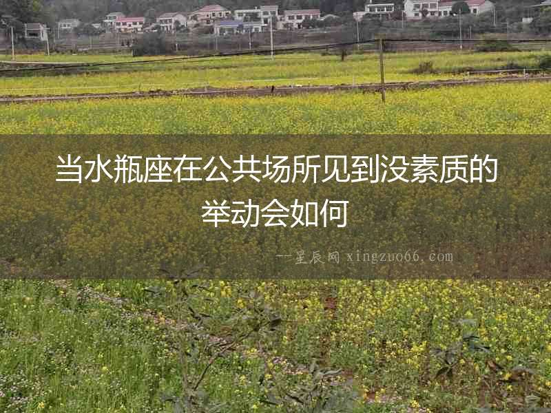 當(dāng)水瓶座在公共場所見到?jīng)]素質(zhì)的舉動會如何