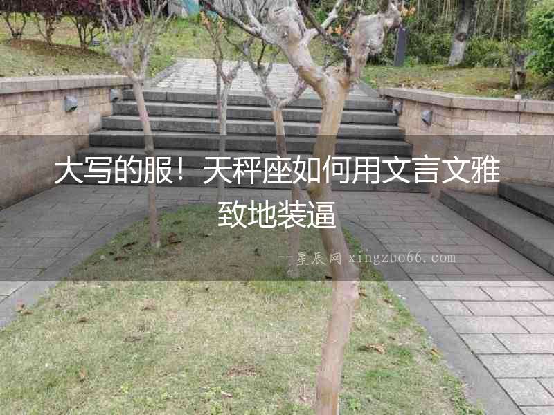 大寫的服！天秤座如何用文言文雅致地裝逼