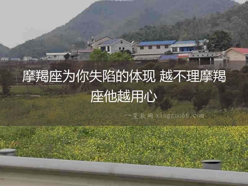 摩羯座為你失陷的體現(xiàn) 越不理摩羯座他越用心