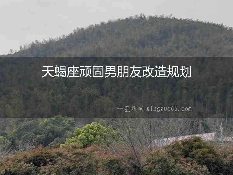 天蝎座頑固男朋友改造規(guī)劃