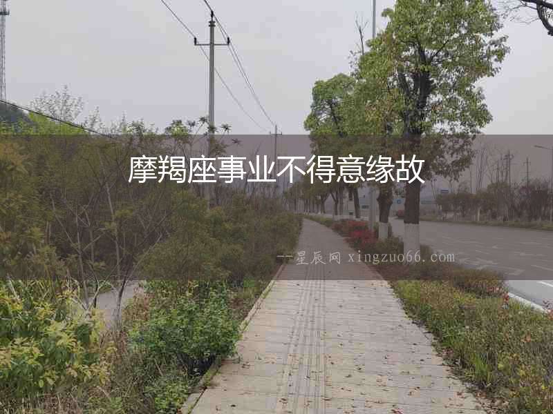 摩羯座事業(yè)不得意緣故